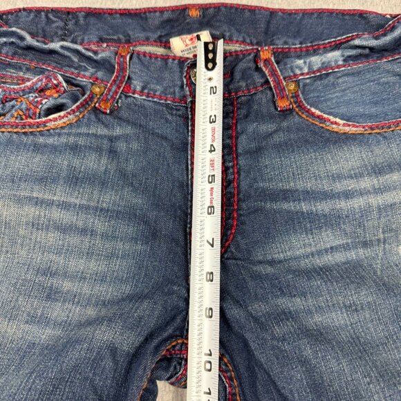True Religion Red Thick Stitch Jeans Men's Size 34X32 - Picture 4 of 16
